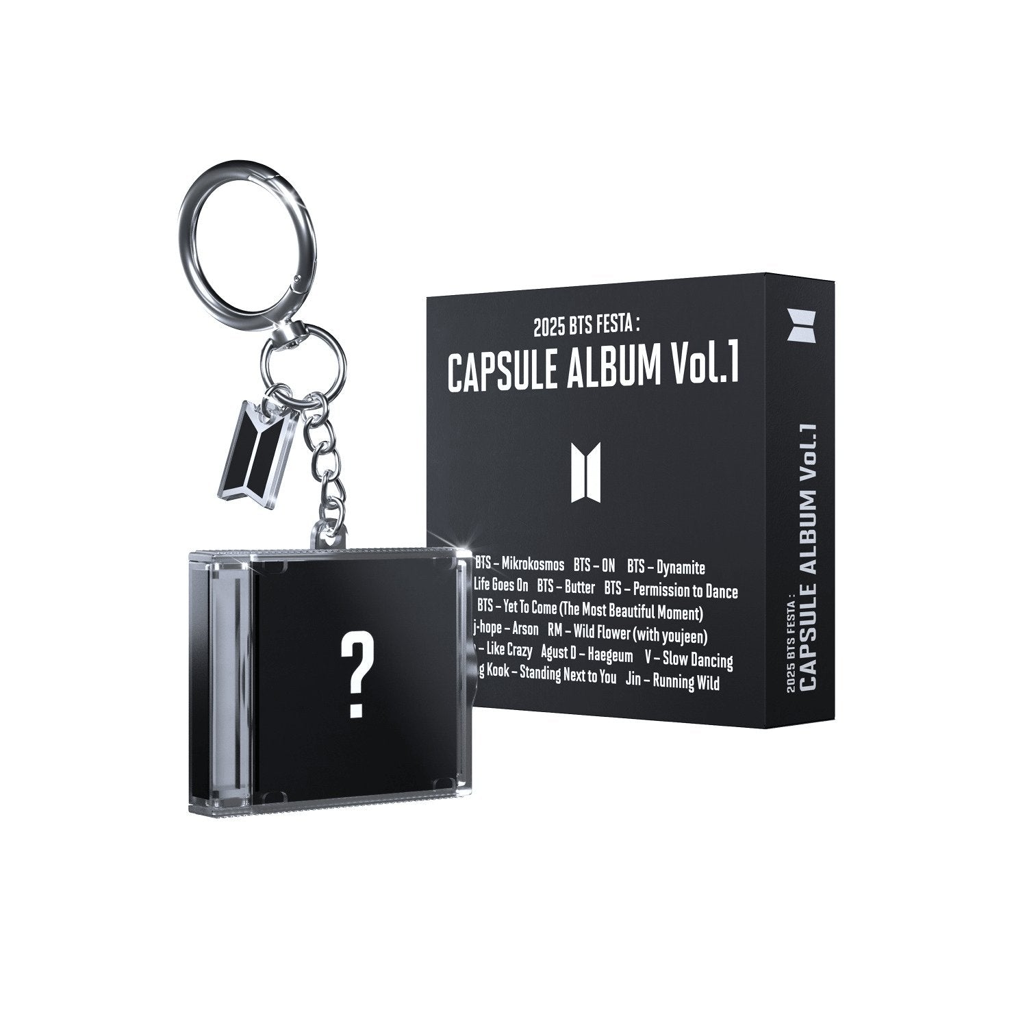 BTS - [2025 BTS FESTA : CAPSULE ALBUM Vol.1] (Random 1 of 14) - Album Kpop, porte-clés, boîte noire du coffret 2025