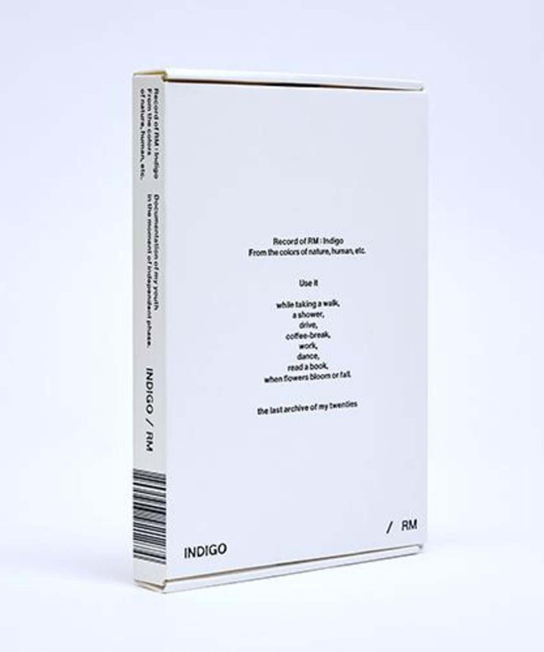 BTS - [Indigo] (Book Edition) - Album Kpop, édition livre BTS, boîte blanche sur fond clair, visuel minimaliste Indigo