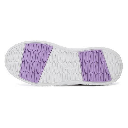 BTS x The Planet Oneil Shoes - Purple (HSBTS011-607) : vue semelle violette, marque BTS, style The Planet sur fond blanc.