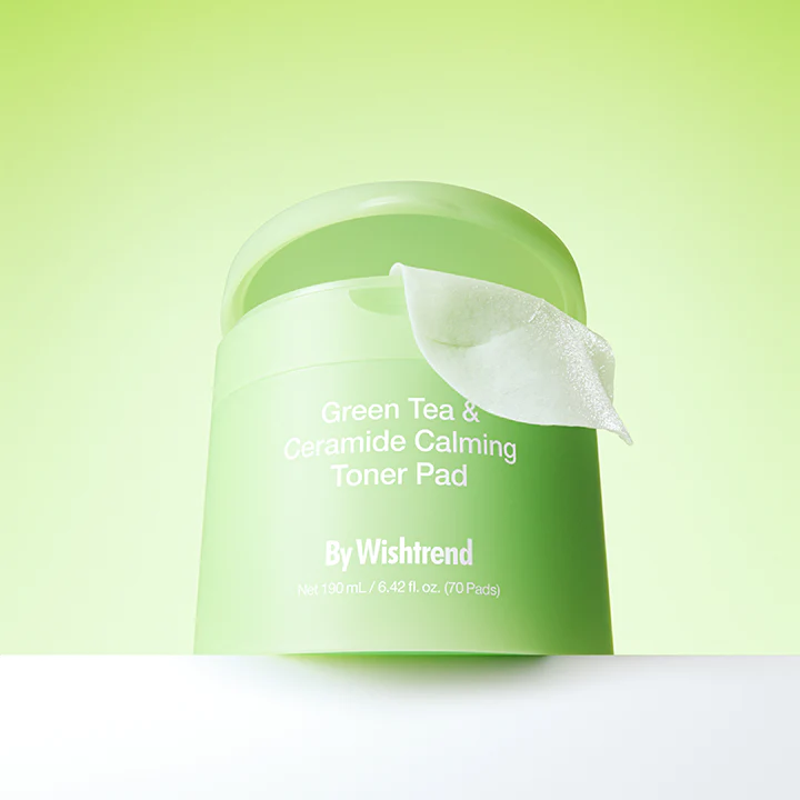 BY WISHTREND  Green Tea & Ceramide Calming Toner Pads 70 Pads