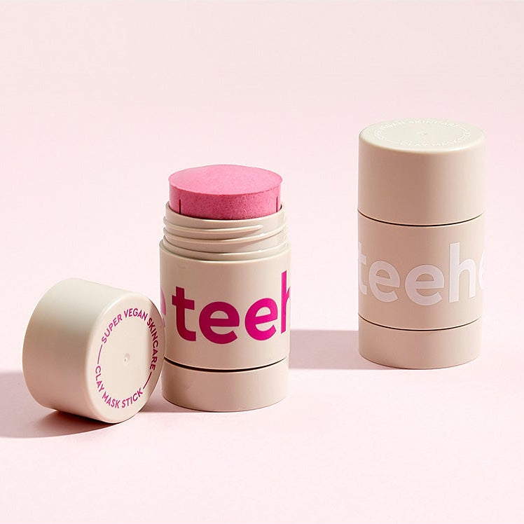CHARMZONE  Teeheehee Prtecting Beat Clay Mask Stick 35g : stick de masque en crème sur fond rose, marque CHARMZONE