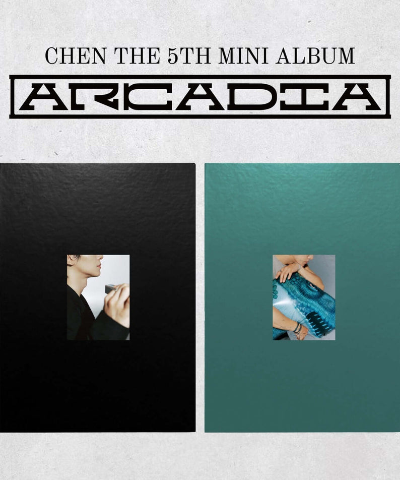CHEN - The 5th Mini Album [Arcadia] (On Ver., Off Ver.) (Random 1 of 2) - Album Kpop, visuel couverture.