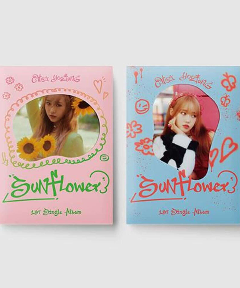 CHOI YOO JUNG - 1st Single Album [Sunflower] (Set of 2) - Album Kpop : coffret complet, 2 versions, couvertures colorées.