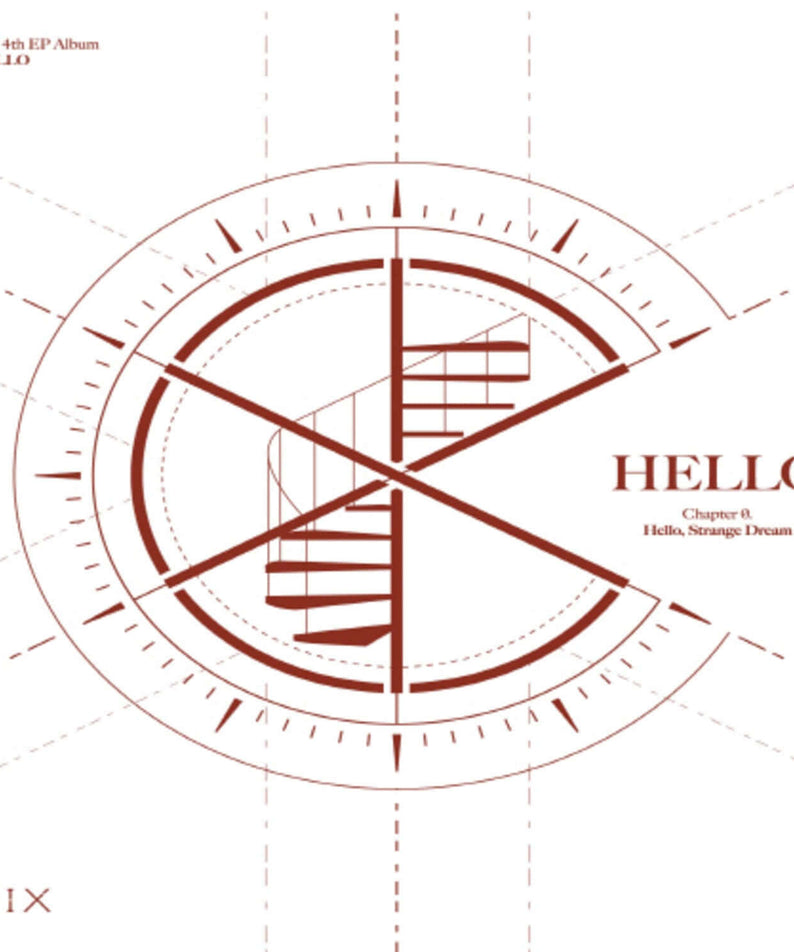 CIX - [Set] CIX 4th EP Album HELLO’ Chapter Ø. [Hello, Strange Dream] Hello+Stage, visuel disque Kpop rouge/bleu.
