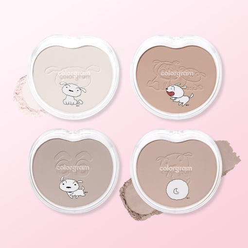 COLORGRAM 3D Creation Easy Shading 8.3g, pots de maquillage 3D avec illustrations Snoopy sur fond rose