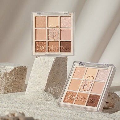 CORALHAZE Mood Blending Shadow Palette #01SparklingSand en stock sur Ma Petite Corée