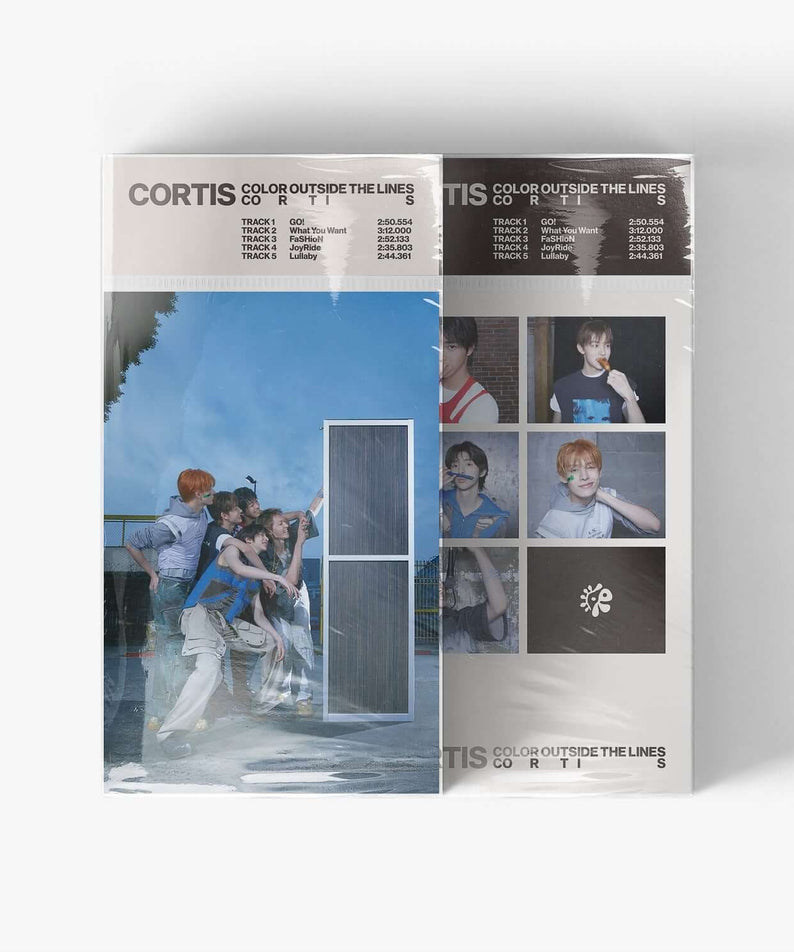 CORTIS - The 1st EP [COLOR OUTSIDE THE LINES] (Weverse Albums ver.) (Random 1 of 2) - Album Kpop, visuel cover avec photos.