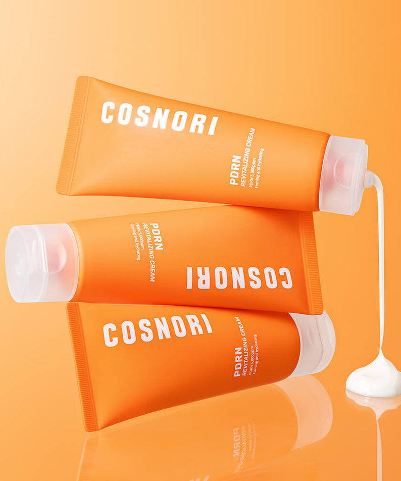 Décris l'image en français en mentionnant le produit, la marque et le contexte visuel : COSNORI PDRN Revitalizing Cream 70ml