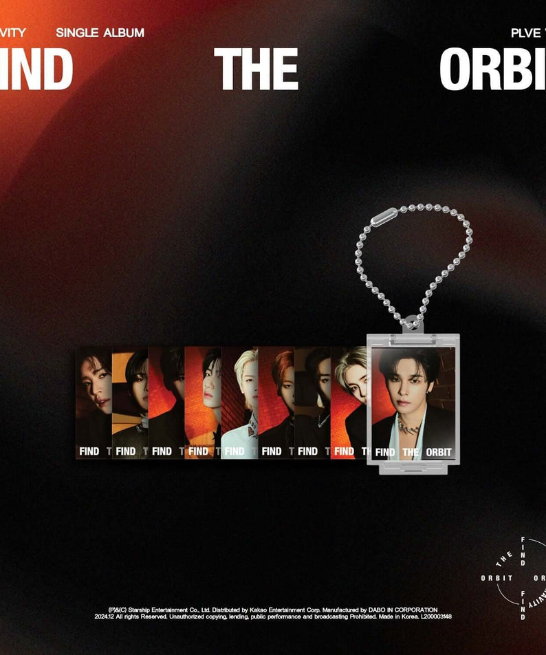 CRAVITY - CRAVITY Single Album [FIND THE ORBIT] (PLVE ver.) - Album Kpop, visuel couverture rouge avec collier et photos