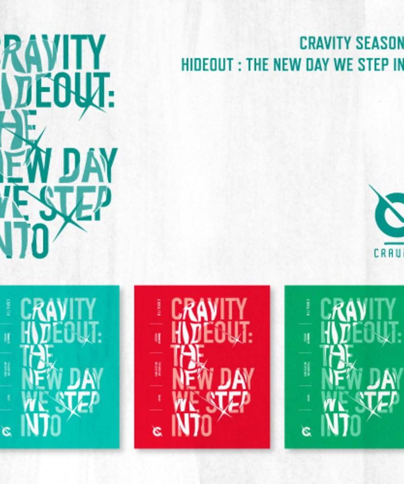 CRAVITY - SEASON2. [HIDEOUT: THE NEW DAY WE STEP INTO] (VER.1 + VER 2 + VER 3 = Set) : jaquettes album Kpop, coffret