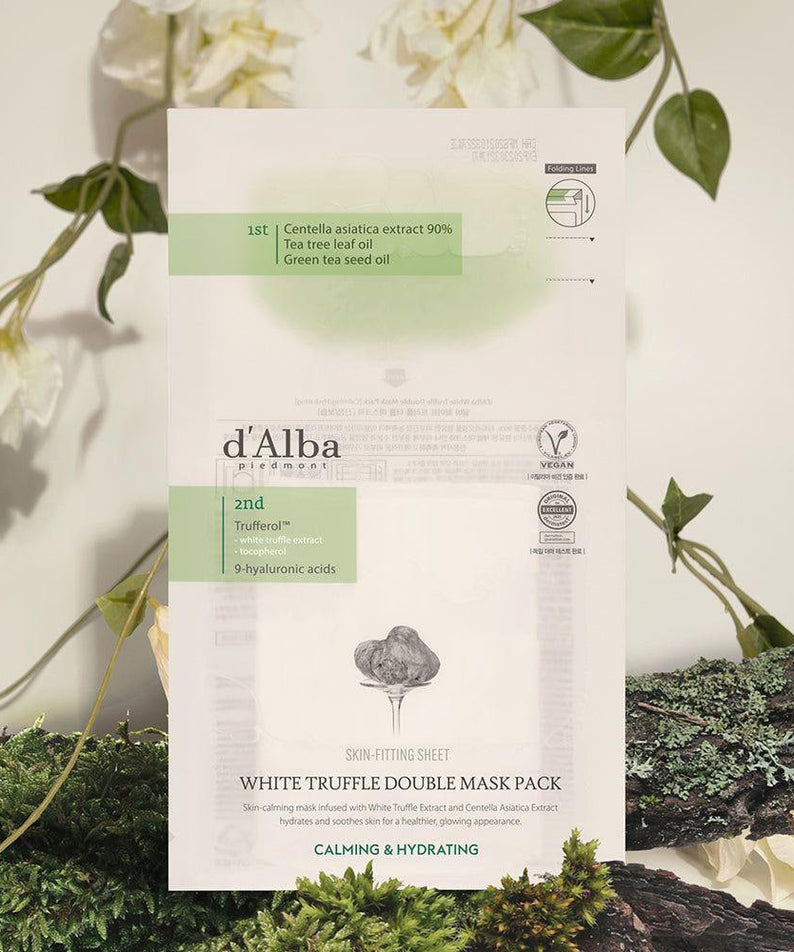 D'ALBA White Truffle Double Mask Pack [Calming/ Hydrating] (4 Sheets)