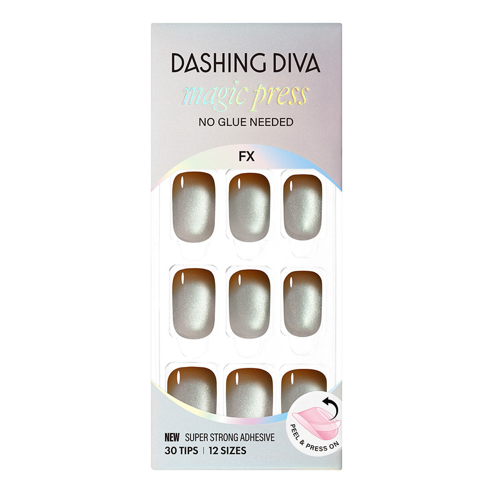 DASHING DIVA  Smudge Sage (Regular Round) : boîtier de manucure en vue produit sur fond clair.