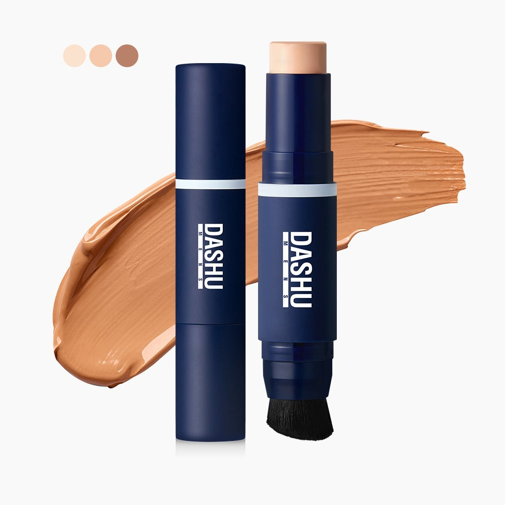 DASHU Men's Multi-Cover Stick Foundation de la marque DASHU, stick maquillage et base couvrante sur fond clair.