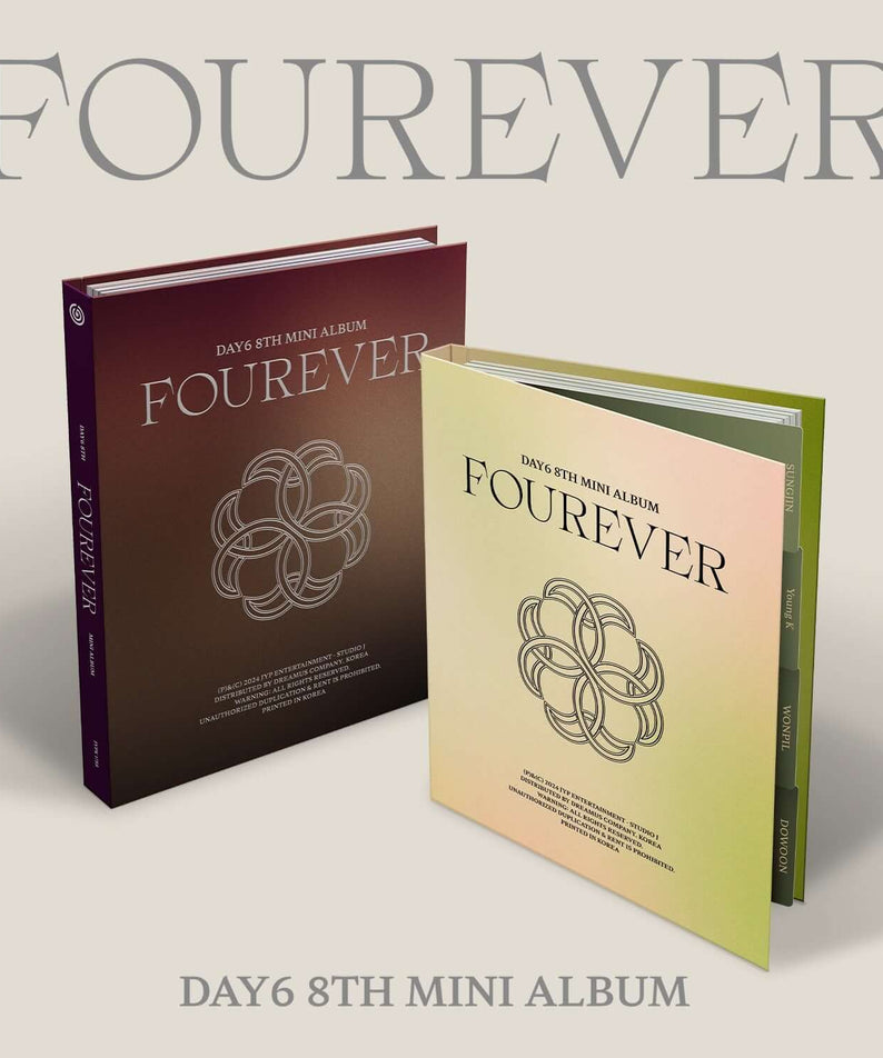 DAY6 - Fourever (Random 1 of 2) - Album Kpop : jaquettes Fourever sur fond clair, édition aléatoire, DAY6 8th mini album