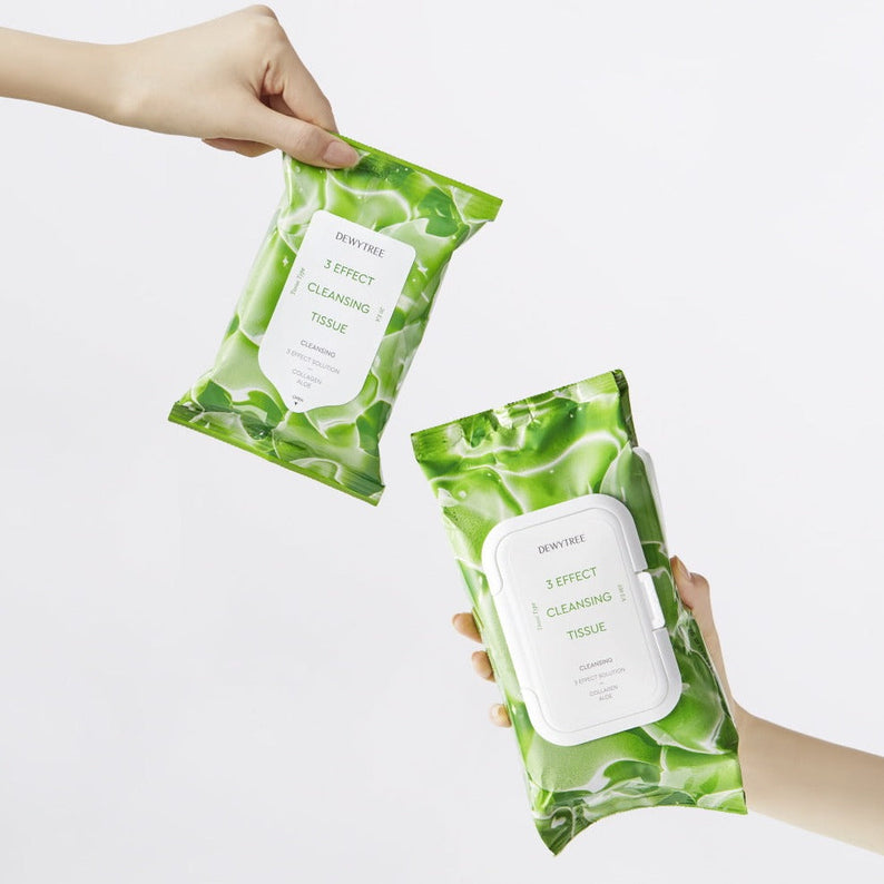 DEWYTREE 3 Effect Cleansing Tissue x20 or x100 disponible sur Ma petite Coree, ton Eshop 100% K-beauty en direct de Seoul