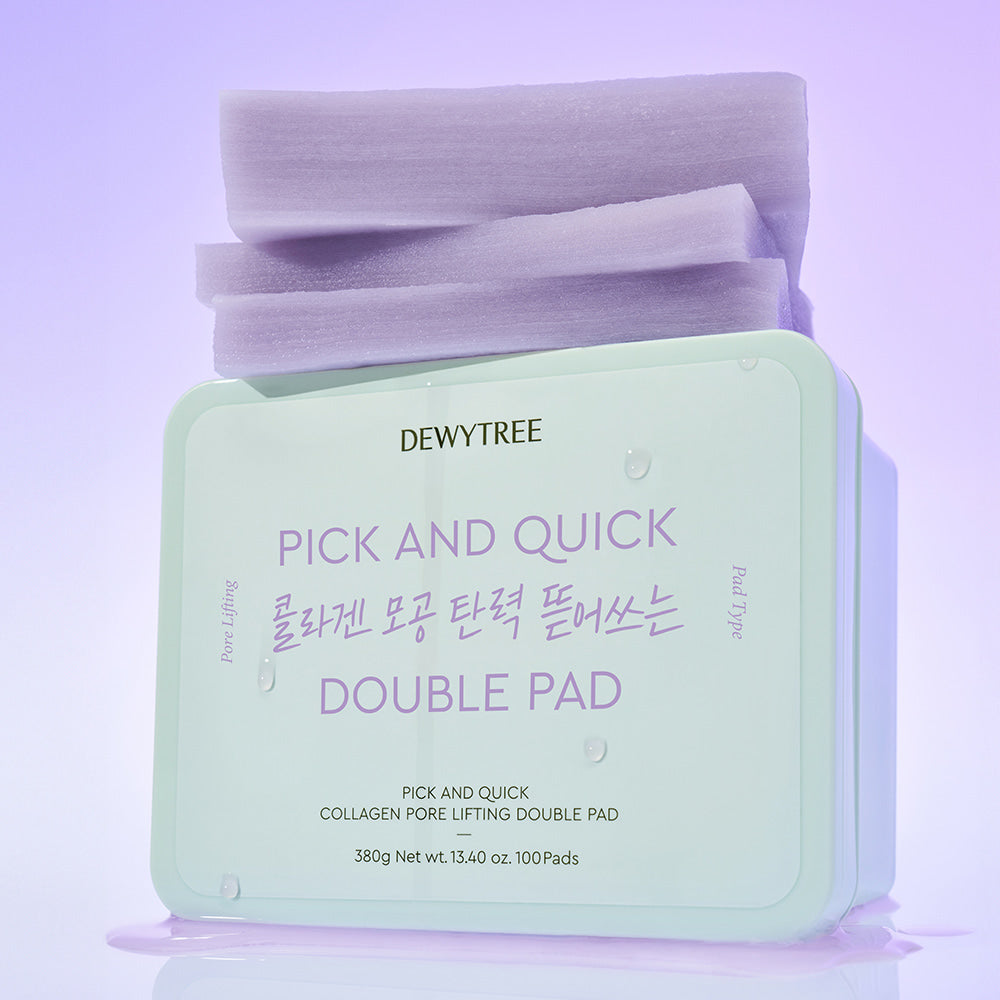 DEWYTREE Pick & Quick Collagen Pore Elasticity Tear-Off Double Pad 100 sheets disponible sur Ma petite Coree, ton Eshop 100% K-beauty en direct de Seoul