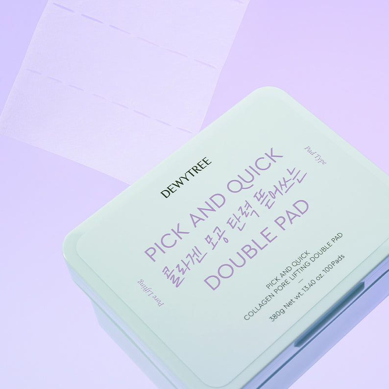 DEWYTREE Pick & Quick Collagen Pore Elasticity Tear-Off Double Pad 100 sheets disponible sur Ma petite Coree, ton Eshop 100% K-beauty en direct de Seoul