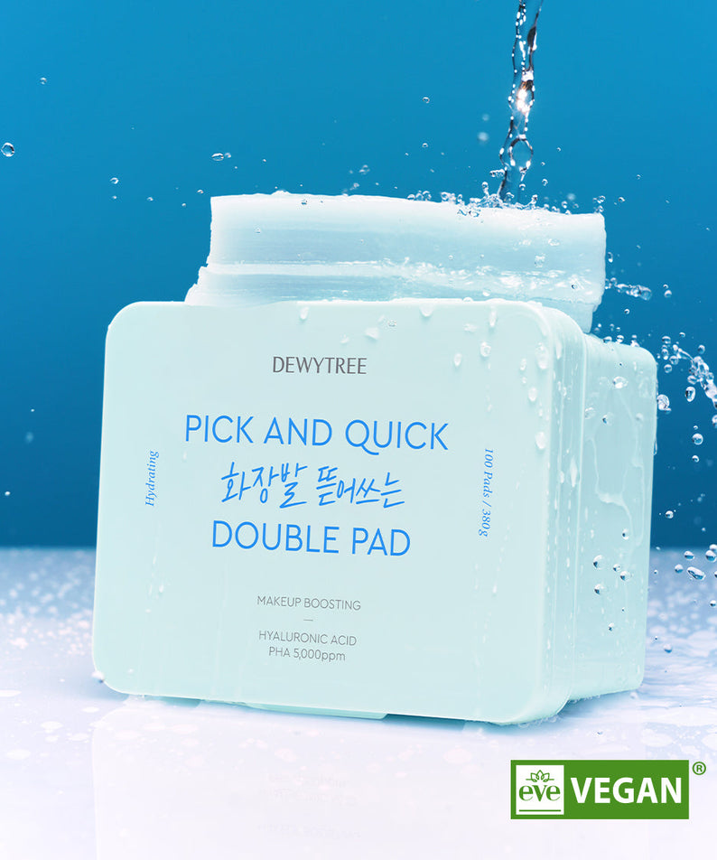 DEWYTREE Pick & Quick Makeup Boosting Double Pad 100p 380g disponible sur Ma petite Coree, ton Eshop 100% K-beauty en direct de Seoul