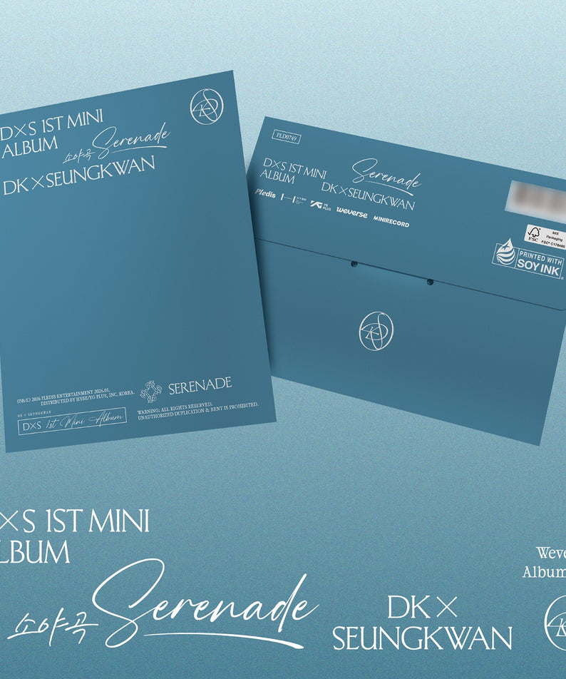 DK & SEUNGKWAN (SEVENTEEN) - 1st Mini Album (Weverse Albums ver.) - Album Kpop : cover bleue sur fond clair, packs DK×SEUNGKWAN
