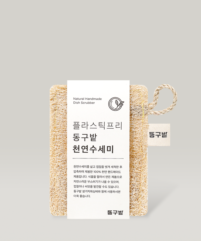 DONGGUBAT Susemi Basic Type, éponge vaisselle en fibres naturelles, marque DONGGUBAT, sur fond clair, photo produit.