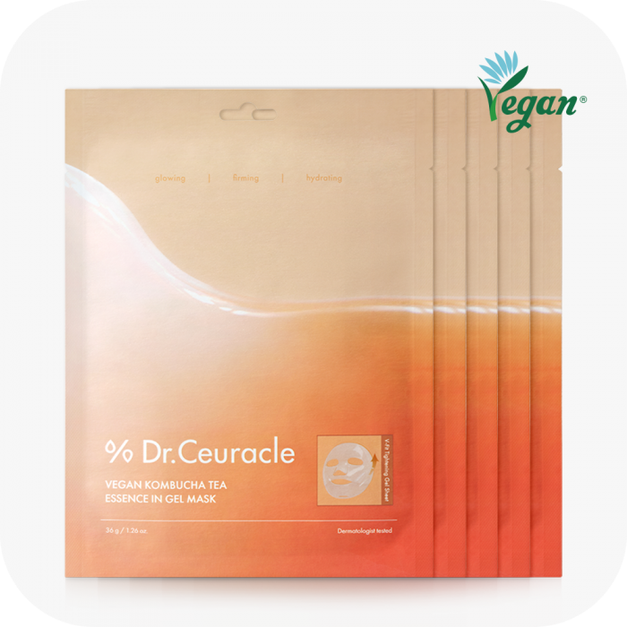 DR.CEURACLE Vegan Kombucha Tea Essence-in-Gel Mask x5
