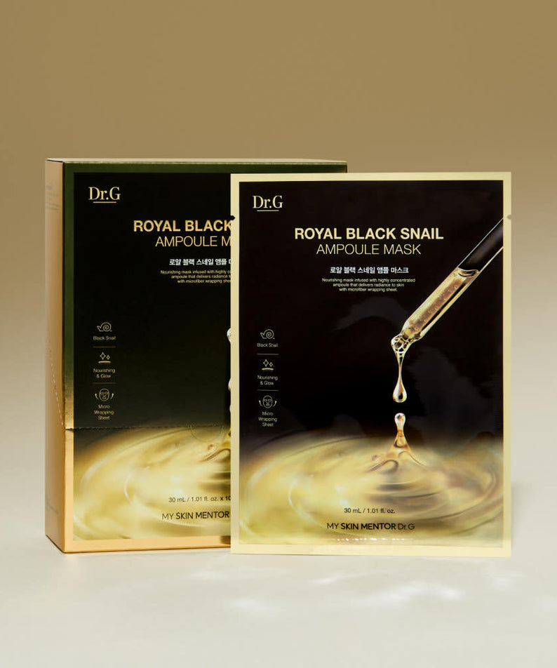 DR.G Royal Black Snail Ampoule Mask 10-Pack