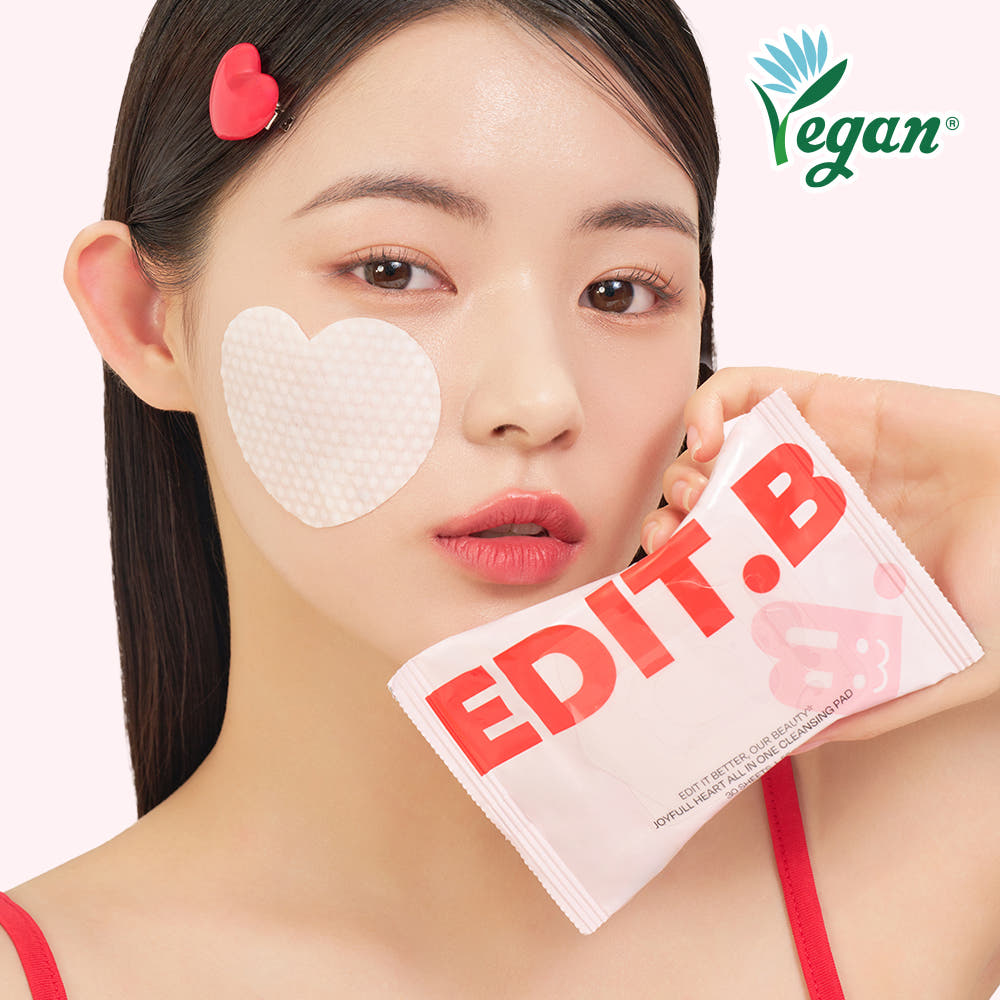 EDIT.B Joyful Heart All-in-One Cleansin Pad 30 Sheets
