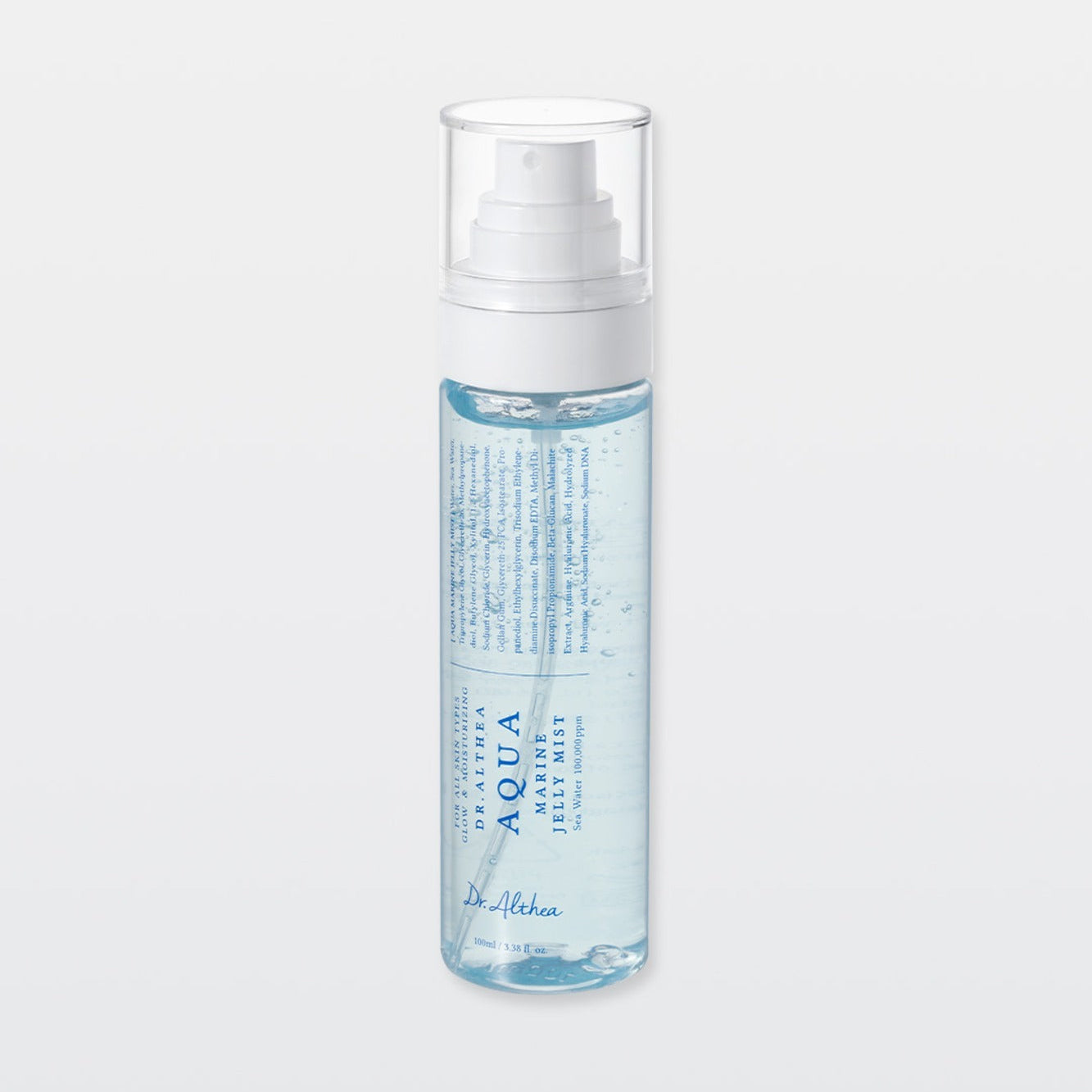 DR.ALTHEA Aqua Marine Jelly Mist 100ml, brume hydratante de la marque, flacon bleu sur fond blanc, visuel produit