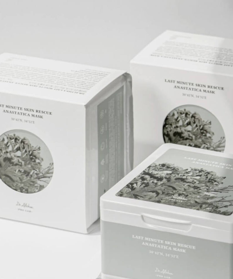 Boîtes de masques DR.ALTHEA Last Minute Skin Rescue Resurrection Mask (30ea) 310g en arrière-plan.