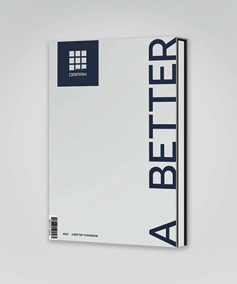 DRIPPIN - 2nd Mini Album [A Better Tomorrow] B VER. - Album Kpop, couverture blanche minimaliste sur fond clair.