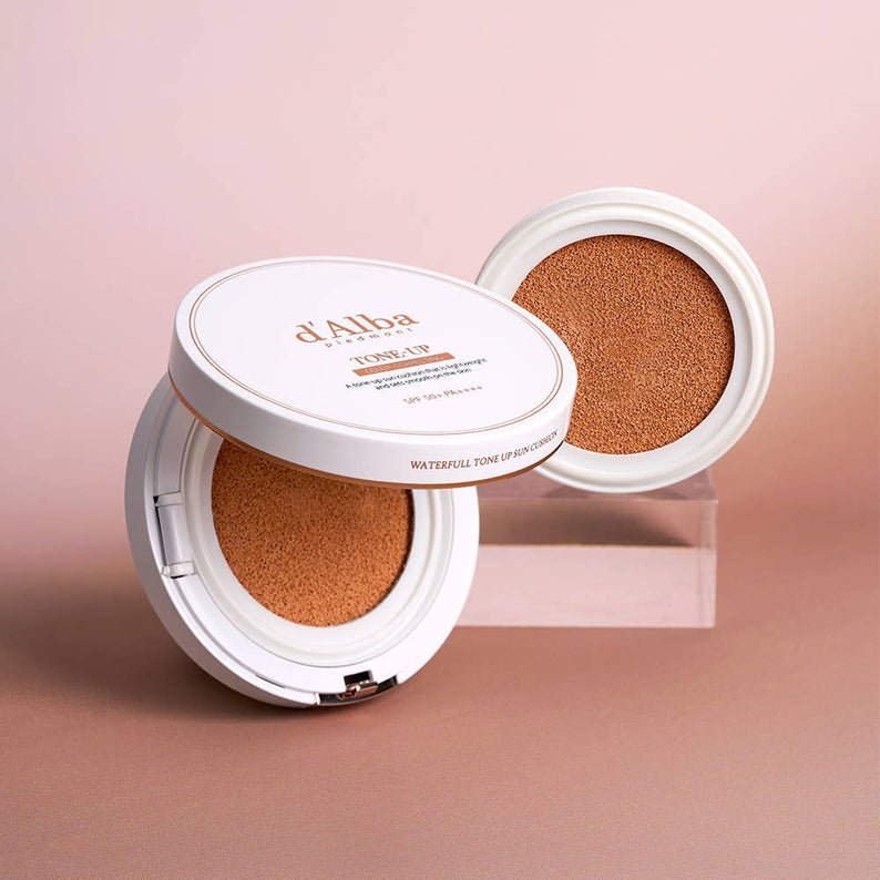 D'ALBA Vegan Tone-up Sun Cushion 15g 1 main product + 1 refill