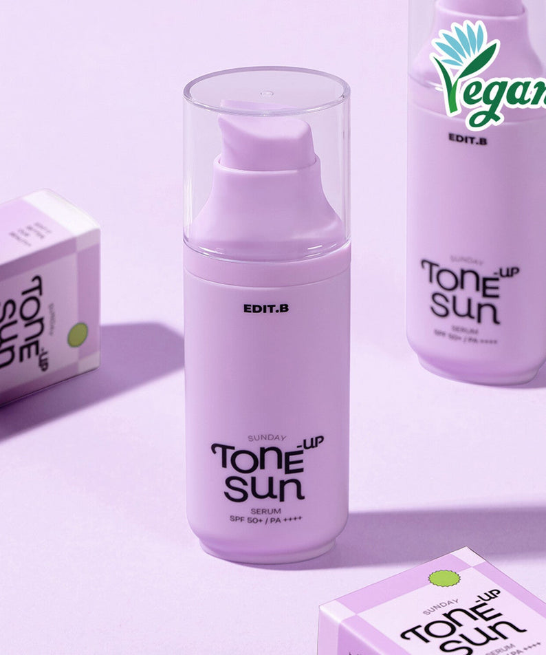 EDIT.B Sunday Tone-Up Sun Serum 55ml SPF50+ PA ++++ disponible sur Ma petite Coree, ton Eshop 100% K-beauty en direct de Seoul