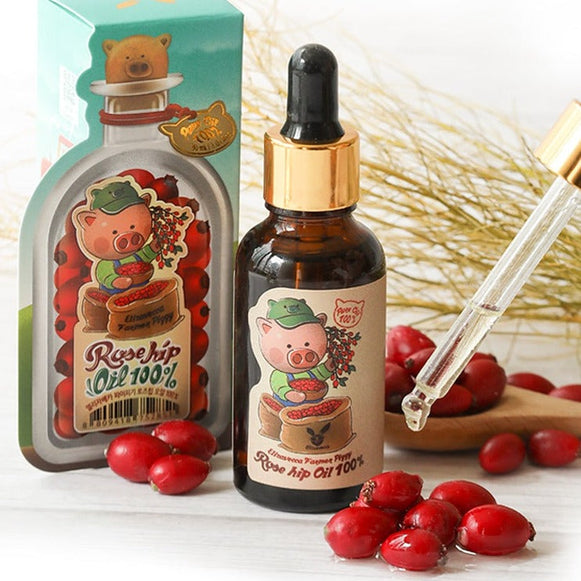 ELIZAVECCA Farmer Piggy Rose Hip Oil 100% 30ml disponible sur Ma petite Coree, ton Eshop 100% K-beauty en direct de Seoul