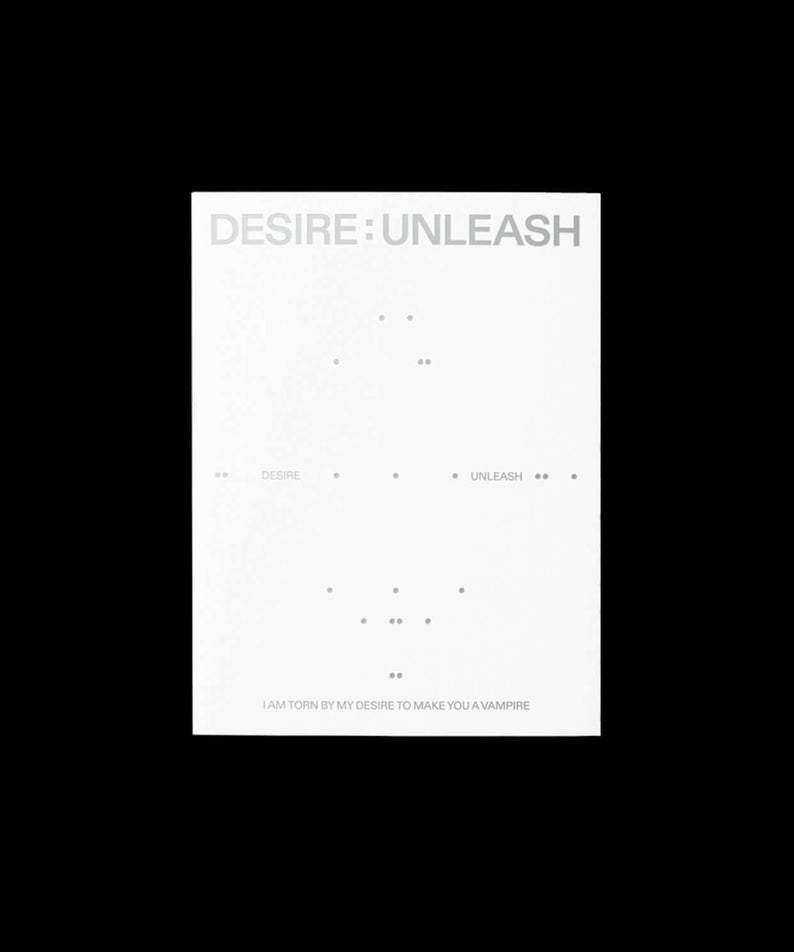 ENHYPEN - 6th Album [DESIRE : UNLEASH] (Weverse Albums ver.) - Album Kpop, jaquette blanche minimaliste sur fond noir