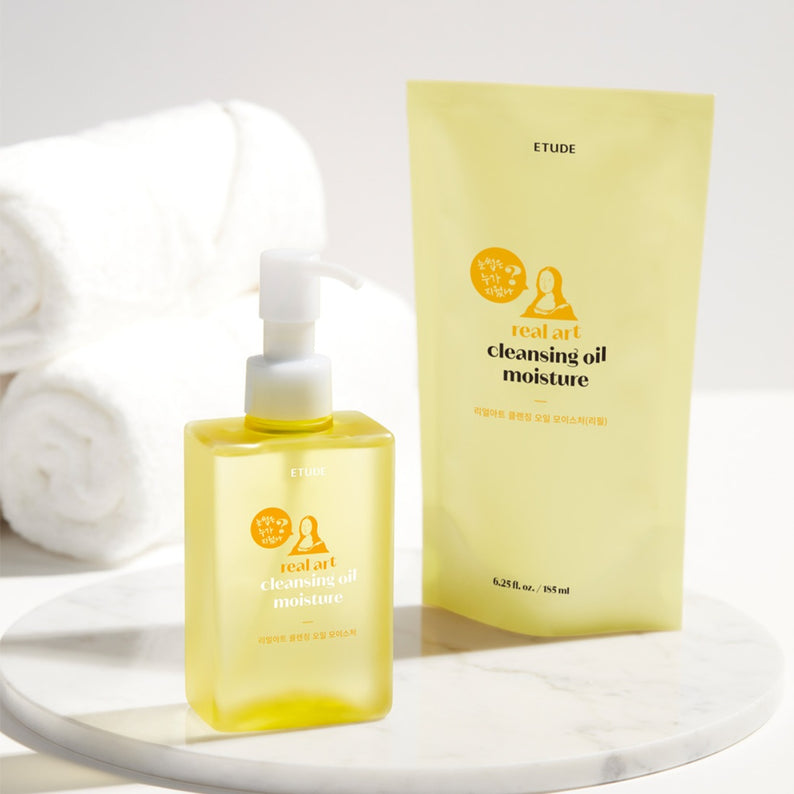 ETUDE  Real Art Cleansing Oil Moisture 2-piece set (185ml+185ml)