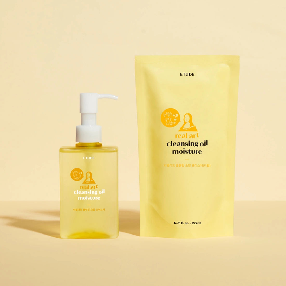 ETUDE  Real Art Cleansing Oil Moisture 2-piece set (185ml+185ml)