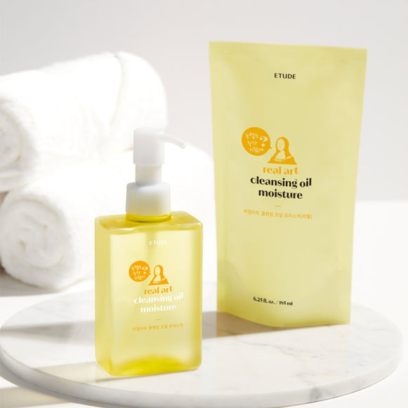 ETUDE  Real Art Cleansing Oil Moisture 2-piece set (185ml+185ml)