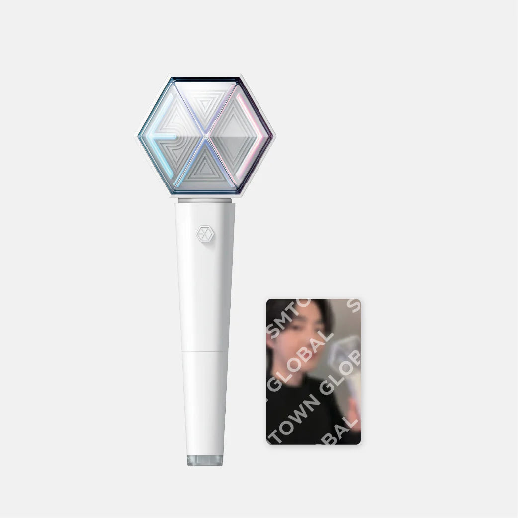 EXO LIGHTSTICK de la marque EXO, en blanc, hexagone lumineux coloré sur fond clair, photo produit