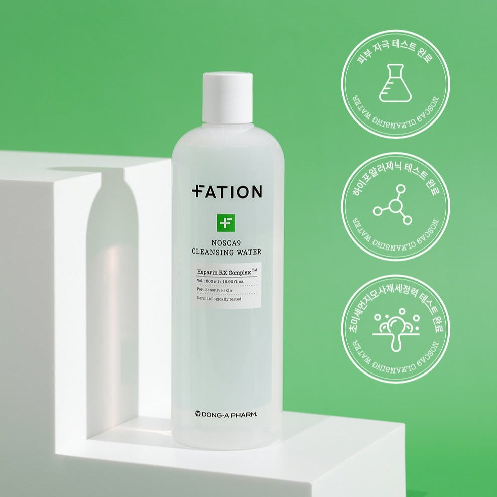 FATION Nosca9 Cleansing Water 500ml disponible sur Ma petite Coree, ton Eshop 100% K-beauty en direct de Seoul