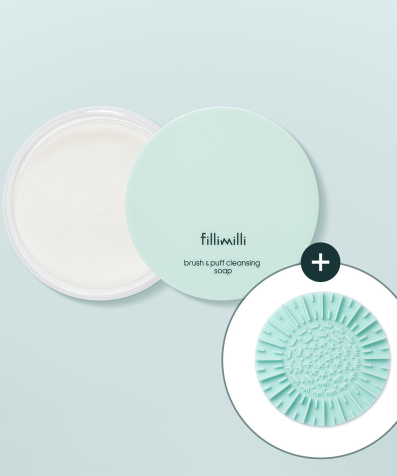 FILLIMILLI Brush & Puff Cleansing Soap (+Cleansing Pads)