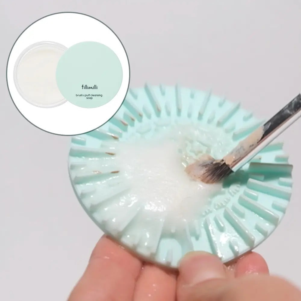 FILLIMILLI Brush & Puff Cleansing Soap (+Cleansing Pads)