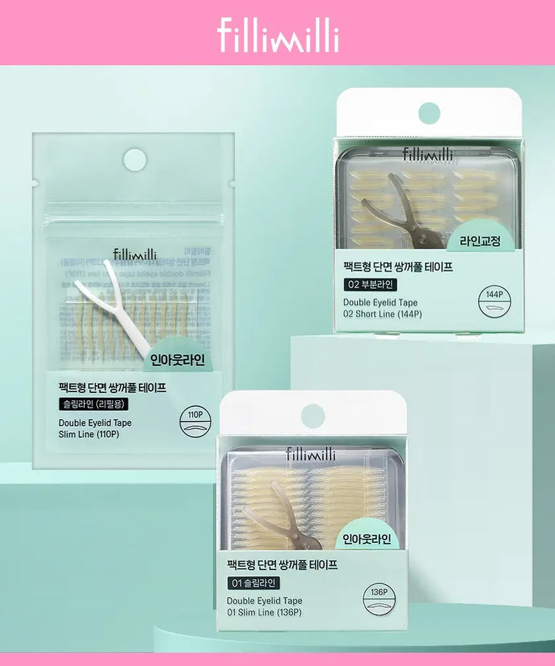 FILLIMILLI Compact Single-Sided Double Eyelid Tape 2 Types