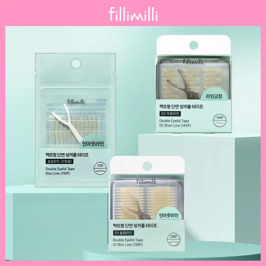 FILLIMILLI Compact Single-Sided Double Eyelid Tape 2 Types