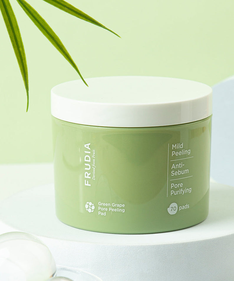 FRUDIA Green Grape Pore Peeling Pad 70p 170ml disponible sur Ma petite Coree, ton Eshop 100% K-beauty en direct de Seoul