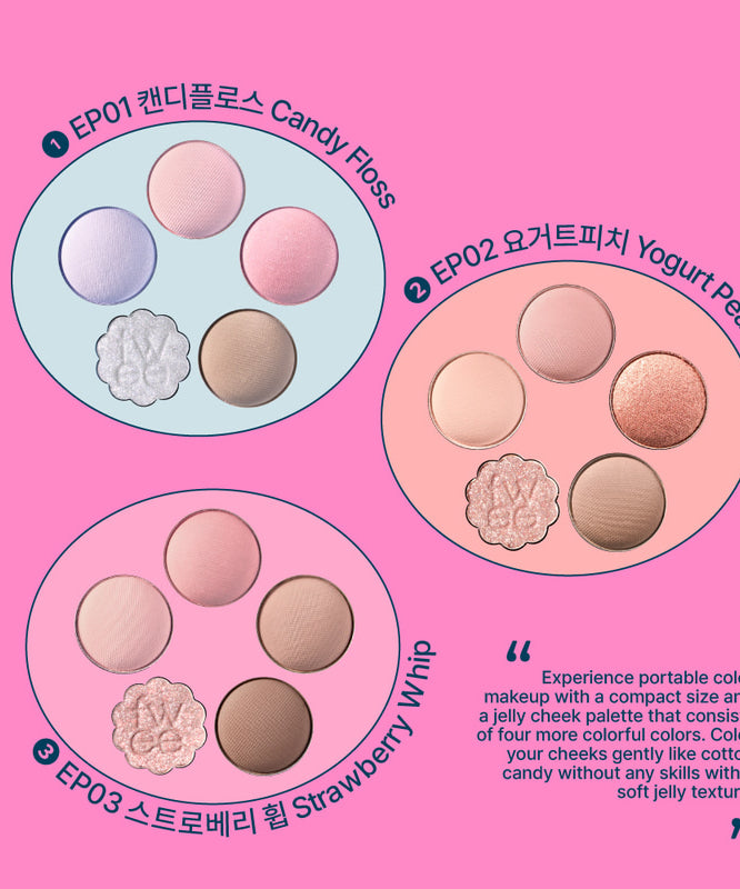 Palette de maquillage FWEE Pew Pocket Eye Palette avec des ombres à paupières colorées et texture douce, idéale pour les yeux.