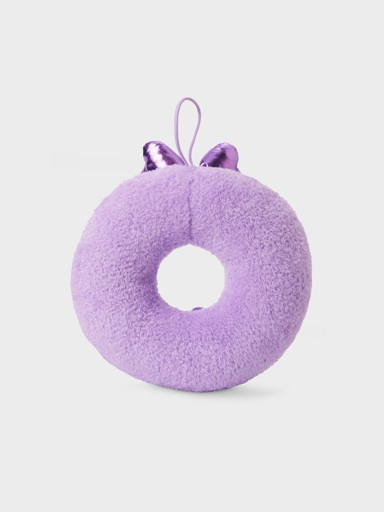 [Family Sale] BT21 mini minini HOLIDAY WREATH PLUSH PU : peluche couronne violette, décor de chambre, BT21 LINE FRIENDS