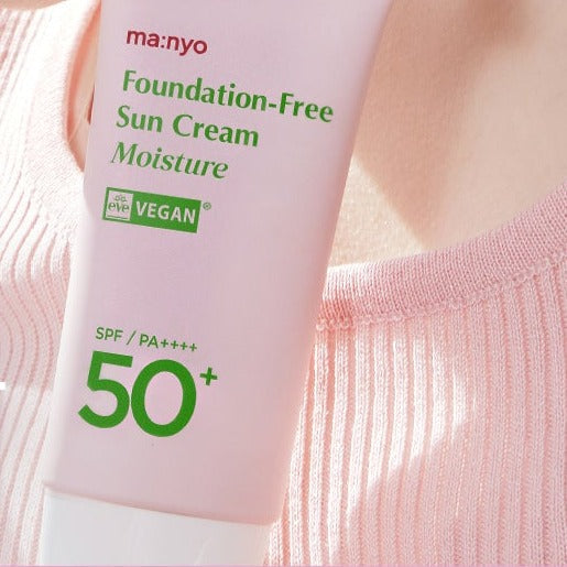 MA:NYO Vegan Foundation-Free Sun Cream Moisture SPF 50+ 50ml disponible sur Ma petite Coree, ton Eshop 100% K-beauty en direct de Seoul