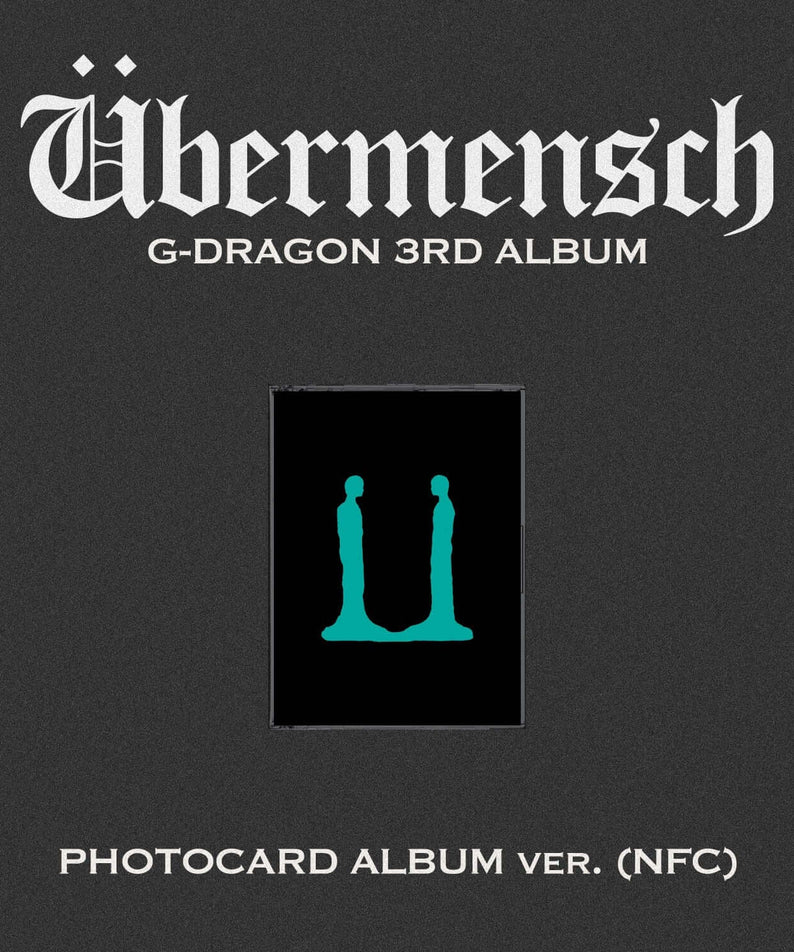 G-DRAGON - 3RD ALBUM [Übermensch] (PHOTOCARD ALBUM ver.) (NFC) - album Kpop, pochette photo noire et visuel Übermensch