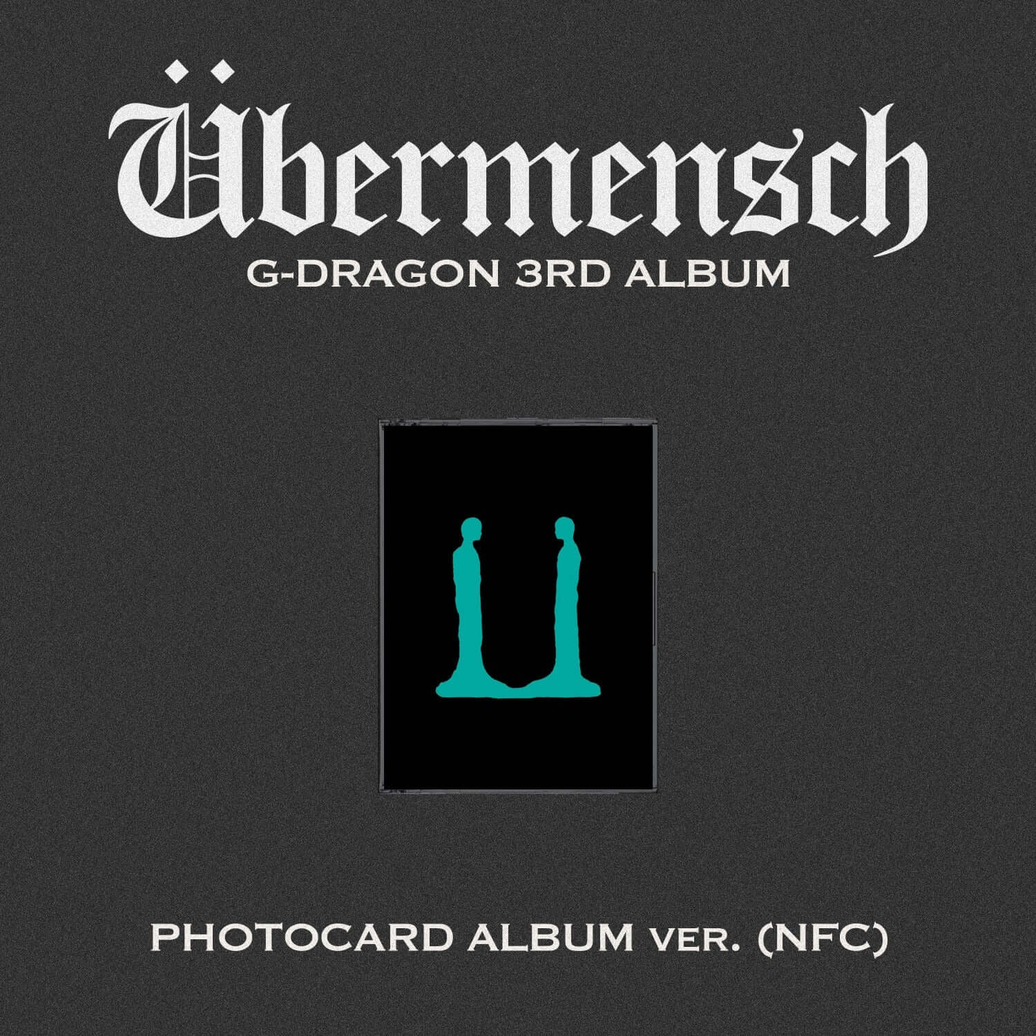 G-DRAGON - 3RD ALBUM [Übermensch] (PHOTOCARD ALBUM ver.) (NFC) - album Kpop, pochette photo noire et visuel Übermensch