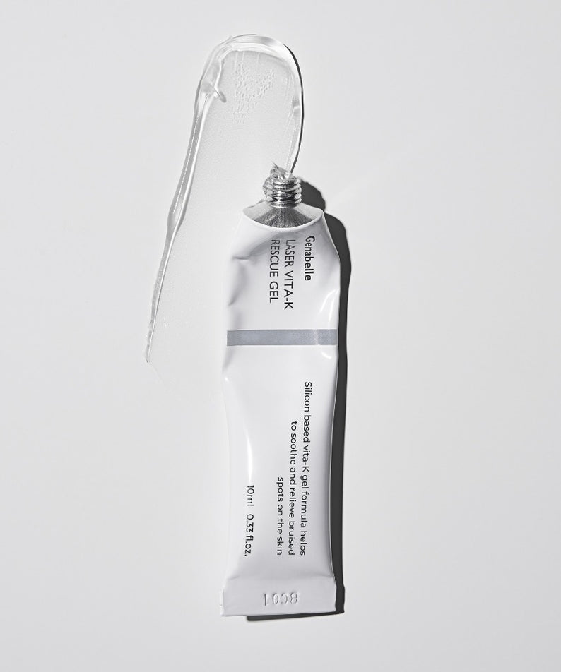 GENABELLE Laser Vita-K Rescue Gel 10ml par Genabelle, gel en tube sur fond clair, visuel produit en gros plan.